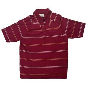 VTG Donegal Coleseta Mens M Red Gold White Polo Shirt
